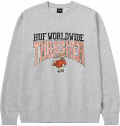 bluza męska HUF (THRASHER) CANDLESTICK CREWNECK Athletic Heather