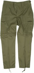 Mil-Tec Spodnie bojowe Zip-Off Oliwkowe
