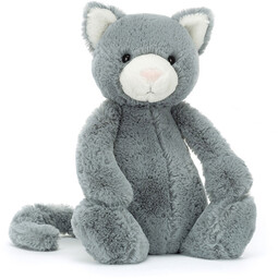 PLUSZOWA MASKOTKA JELLYCAT - SZARY KOTEK BASHFUL 31