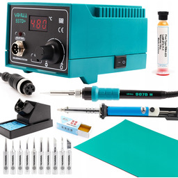 Stacja Lutownicza Lutownica Kolbowa 937D+ 120W Odsysacz Groty