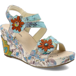 Laura Vita Niebieskie Sandały Eleganckie Obuwie Damskie