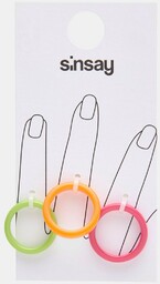Sinsay - Pierścionki 3 pack - Wielobarwny
