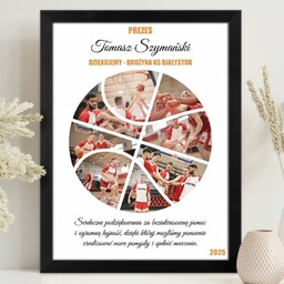 Plakat personalizowany kolaż zdjęć w ramce z nadrukiem