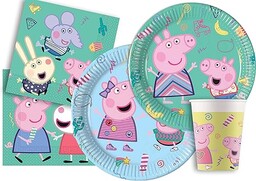 Party Tableware Set Peppa Pig Messy Play for
