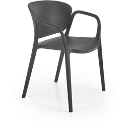 Krzesło plastikowe k491 czarny halmar