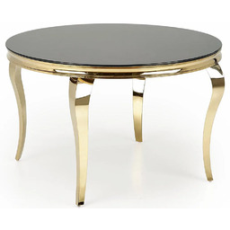 Elior Okrągły stół w stylu glamour z czarnym