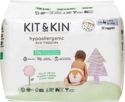 Kit&Kin, biodegradowalne pieluszki jednorazowe, rozmiar 4 Maxi Plus,