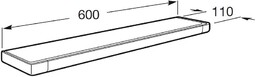 Roca Tempo półka ścienna 60 cm z odporną