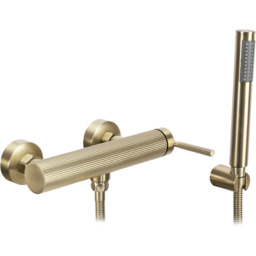 Bateria prysznicowa natynkowa złota szczotkowana Rea Argon