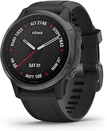 Garmin Unisex Fenix 6S Saphire Smartwatch, Czarny, 1.2