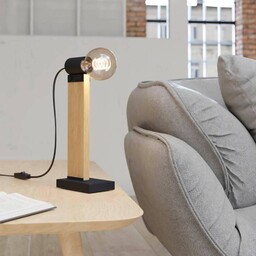 EGLO Bailrigg lampa stołowa z drewna