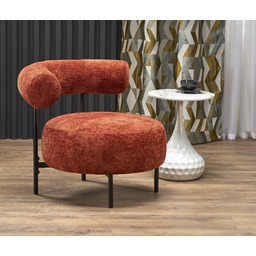 Fotel wypoczynkowy hazard cynamonowy / czarny halmar