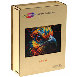 Puzzle 200 drewniane kolorowe Ptak Eureka 3D