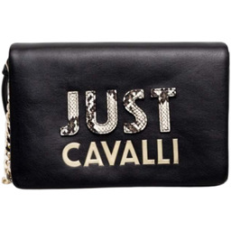 JUST CAVALLI Czarna torebka C Cut Out Logo