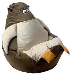 Go Gift Pufa worek sako SOWA brąz-beż XL