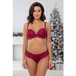 Biustonosz usztywniany balkonetka z eleganckim haftem Precious Sielei