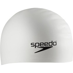 Speedo Uniseks USXSILICONELONGHAIRCAPA Czepek Pływacki, Biały