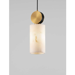 Luces Exclusivas Marmurowa wisząca lampa SAIPINA złota biała