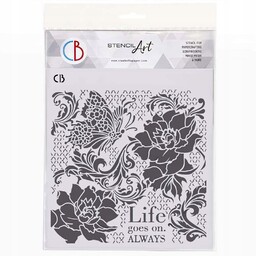 Szablon maska scrapbooking decoupage Ciao Bella kwiaty motyl