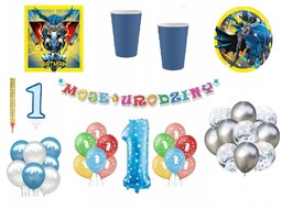 Zestaw Batman Superman 1 Urodziny Balony