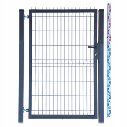 Furtka 150cm antracyt grafit Panelowa dwa Słupki RAL7016