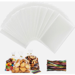 TOREBKI CELOFANOWE 100 SZTUK 15X10CM PRZEZROCZYSTE SŁODYCZE CIASTKA