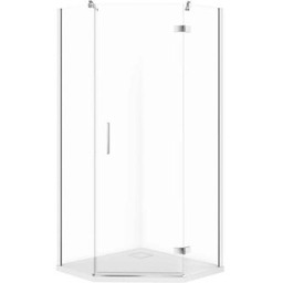 CERSANIT Kabina prysznicowa pięciokątna JOTA prawa chrom 90x90