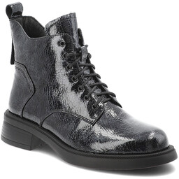 S.Barski Niebieskie Botki Ocieplane Buty Damskie