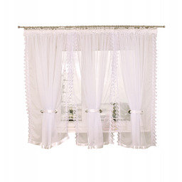 Firana Gotowa 600x180 Firanka 3 kokony Lamówka