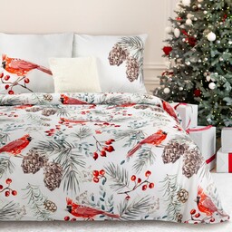 Pościel bożonarodzeniowa z mikrowłókna w ptaki PTR-02