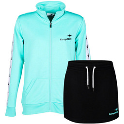 KangaROOS zestaw sportowy czarna spódnica i zielona bluza