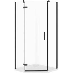 CERSANIT Kabina prysznicowa pięciokątna JOTA lewa czarna 90x90