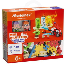 MARIOINEX Klocki elastyczne Mini Waffle City Akcja Strażacka