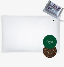 Poduszka do spania z ekologiczną łuską gryki Plantule