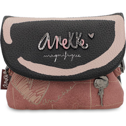 Anekke Brązowy Mały Damski Portfel Z Klapką