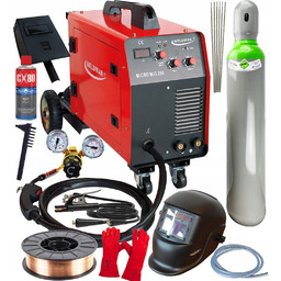 Spawarka Migomat Mig Mag Zestaw Rękawice Przyłbica Weldman