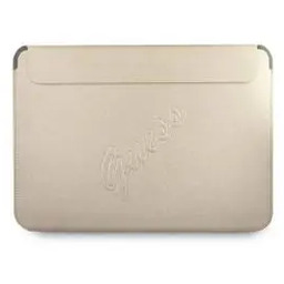 Guess GUCS13PUSASLG Saffiano Script Złoty Etui na laptop