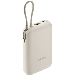 Xiaomi 10000 mAh z wbudowanym kablem beżowy