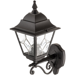 Zewnętrzna Lampa Elstead, Norfolk NR1, ściemnialny, czarny, szkło,