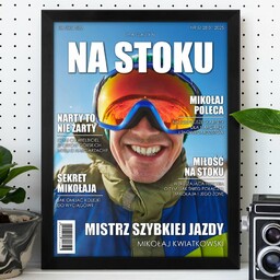 Plakat personalizowany ze zdjęciem Na Stoku w ramce