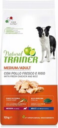 Trainer Natural Canine Medium Kurczak 12KG, Czarny, 12