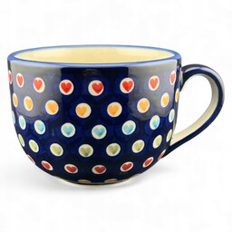 Filiżanka duża kubek 500 ml Unikat Serca serduszka