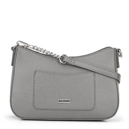 Damska torebka na ramię z ekoskóry mała szaro
