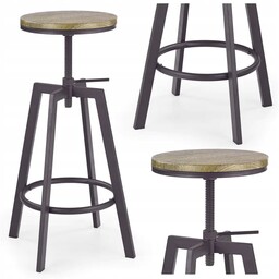 Industrialny Hoker do Kuchni Wyspy Baru Loft Czarny