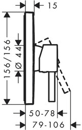 HANSGROHE 76615000 Finoris Jednouchwytowa bateria prysznicowa, podtynkowa