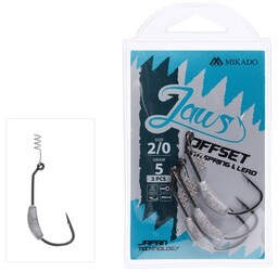 MIKADO Haczyk wędkarski Jaws Offset z wkrętem