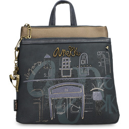 Anekke Granatowy Elegancki Damski Plecak