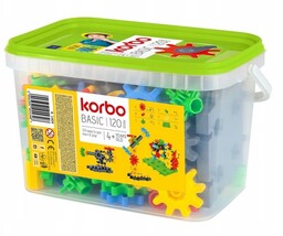 Klocki Korbo 120 el. Ruchome Konstrukcyjne Zakręć