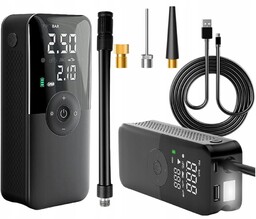 Pompka Rowerowa Elektryczna Bezprzewodowy Kompresor Samochodowy Powerbank