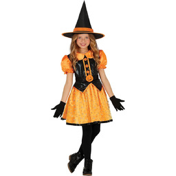 FIESTAS GUIRCA Kostium Czarownicy Dynia z Brokatem -